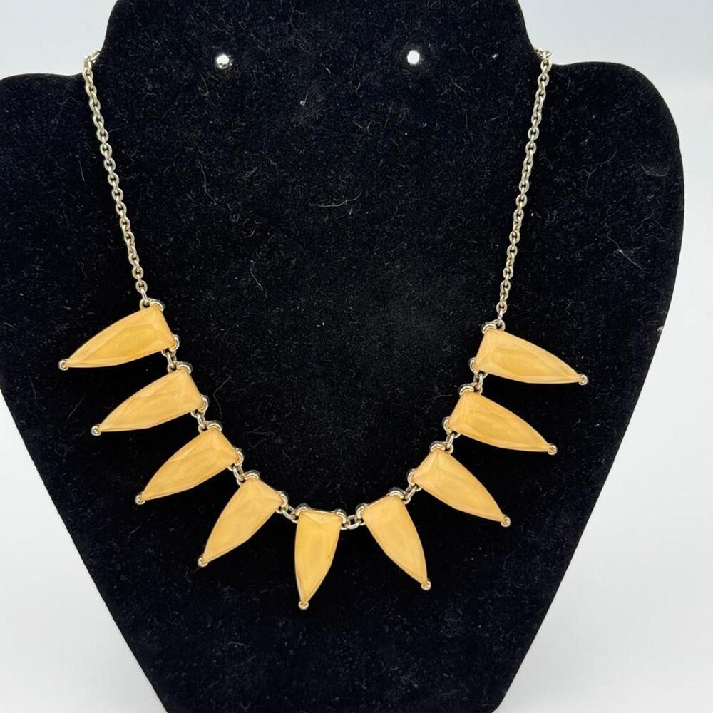 Gold and Cream Spiked Necklace